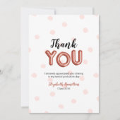 Rose Gold Ballon Typ Grad Party Vielen Dank Dankeskarte (Vorderseite)