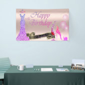 Rose Gold, Ballons, Glas, Hefe, Glitzer Kleid Banner (Messeveranstaltung)