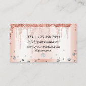 Rose Gold Ballons Party Planer Chic Zeitgenössisch Visitenkarte (Rückseite)