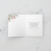 Rose Gold Balloon Baby Dusche Vielen Dank Dankeskarte (Innenseite)