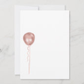 Rose Gold Balloon Baby oder Brautparty per Mail Einladung (Rückseite)