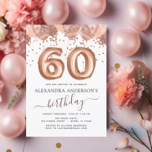 Rose Gold Balloons 60. Geburtstagsparty