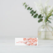 Rose Gold Balloons Business Card Mini Visitenkarte (Stehend Vorderseite)