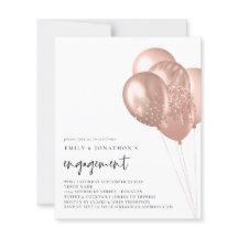 Rose Gold Balloons Engagement Party einladen