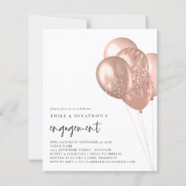 Rose Gold Balloons Engagement Party einladen