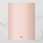 Rose gold balloons luxury birthday  folieneinladung (Rückseite)