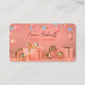 Rose Gold Balloons Moderne Visitenkarte (Vorderseite)
