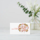 Rose Gold Balloons Moderne Visitenkarte (Stehend Vorderseite)