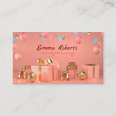 Rose Gold Balloons Moderne Visitenkarte (Vorderseite)