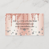 Rose Gold Balloons Moderne Visitenkarte (Rückseite)