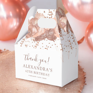Rose Gold Balloons Vielen Dank 40. Geburtstag Part Geschenkschachtel