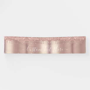 Rose Gold Banner Glitzer Tropfen - Benutzerdefinie