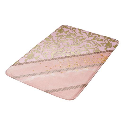 Rose Gold Bath Mat Badematte (Schrägansicht)