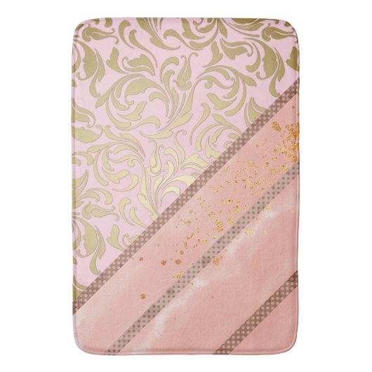 Rose Gold Bath Mat Badematte (Vorderseite Vertikal)