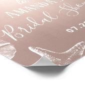 Rose Gold Beach Wedding Brautparty Willkommen Poster (Ecke)