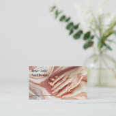 Rose Gold Beautiful Makeup Nail Visitenkarte (Stehend Vorderseite)