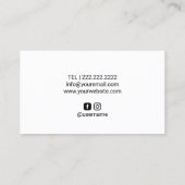 Rose Gold Beauty Logo Hair Stylist Makeup Artist Visitenkarte (Rückseite)