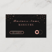 Rose Gold Beauty Loyalty Card – Minimalist Design Treuekarte (Rückseite)