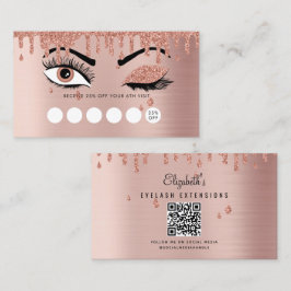 Rose Gold Beauty Makeust Kunstschmiede Loyalität Visitenkarte