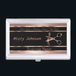 Rose Gold Beauty Salon Design Business Card Fall Visitenkarten Dose<br><div class="desc">Berufliche Visitenkarten-Inhaber in einer Rose Gold Design bereit für Sie zu personalisieren. Es stehen passende Visitenkarten zur Verfügung. 📌 Wenn Sie weitere Anpassungen benötigen, klicken Sie bitte auf den Button "Weitere Anpassungen vornehmen" oder "Design anpassen oder bearbeiten" und verwenden Sie unser Designwerkzeug, um die Größe, den Rotation, die Textfarbe, den...</div>