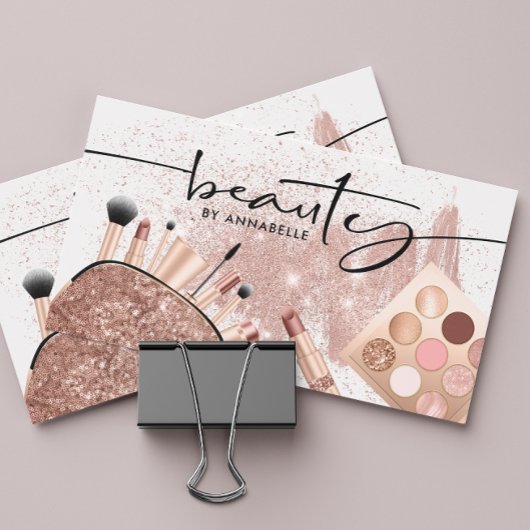 Rose Gold Beauty Trendy Visitenkarte
