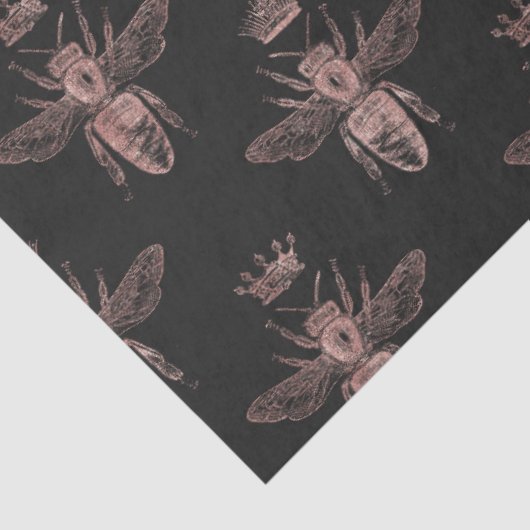 Rose Gold Bee Series Design 17 Seidenpapier (Detail)
