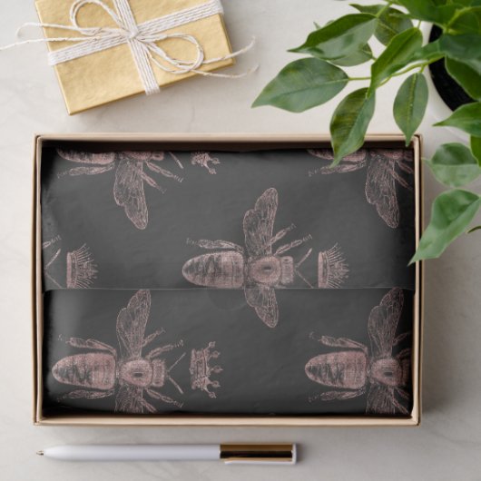 Rose Gold Bee Series Design 17 Seidenpapier (Geschenk)