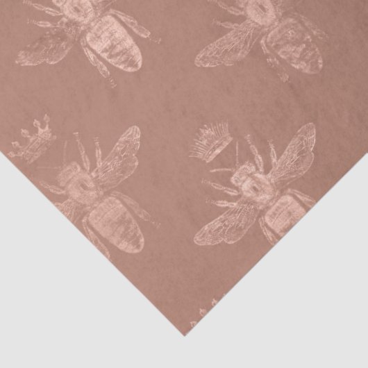 Rose Gold Bee Series Design 19 Seidenpapier (Detail)