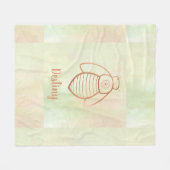Rose Gold Bee Symbol Fleecedecke (Vorderseite (Horizontal))