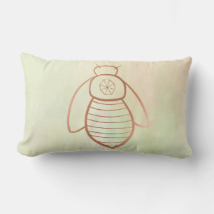 Rose Gold Bee Symbol Lendenkissen