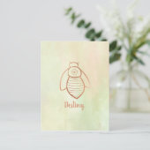 Rose Gold Bee Symbol Postkarte (Stehend Vorderseite)