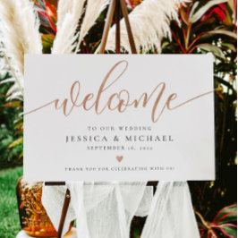 Rose Gold Begrüßungszeichen Poster