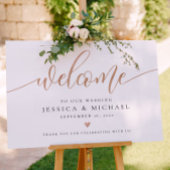 Rose Gold Begrüßungszeichen Poster