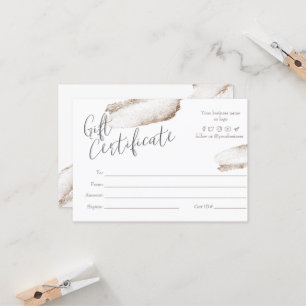 Rose Gold Beige Geschenkgutschein