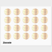 Rose Gold Beige Gradient Simple Ombre Vielen Dank Runder Aufkleber (Blatt)