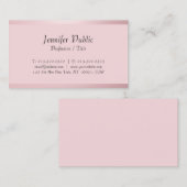 Rose Gold benutzerdefinierte Skriptvorlage Visitenkarte (Vorne/Hinten)