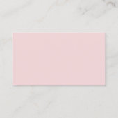 Rose Gold benutzerdefinierte Skriptvorlage Visitenkarte (Rückseite)