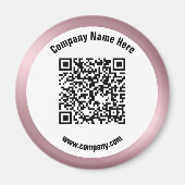 Rose Gold Benutzerdefinierter QR-Code & Website-Pr Magnet (Vorne)