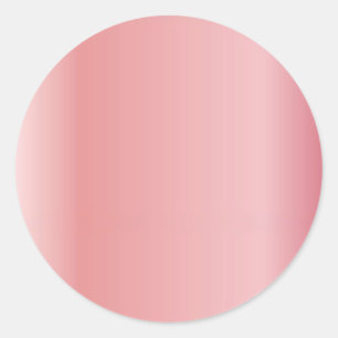Rose Gold Benutzerdefinierter Text Hochladen Logo  Runder Aufkleber
