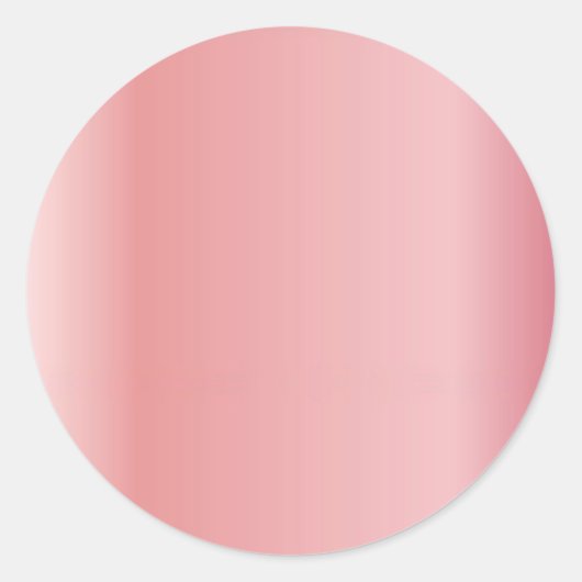 Rose Gold Benutzerdefinierter Text Hochladen von L Runder Aufkleber (Vorderseite)