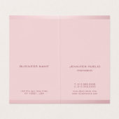 Rose Gold Beruflich Modernes Mit Monogramm Elegant Visitenkarten (Innenseite Aufgefaltet)