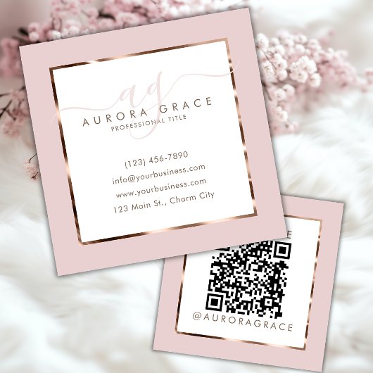 Rose Gold Beruflich Prestige Quadratische Visitenkarte