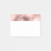 Rose Gold - Berufliches Geschäft mit rosa Fohlen Post-it Klebezettel (Vorderseite)