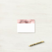 Rose Gold - Berufliches Geschäft mit rosa Fohlen Post-it Klebezettel (Auf Schreibtisch)