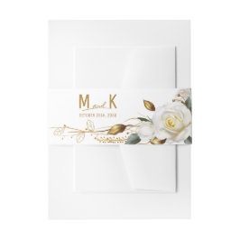 Rose Gold Bio Blumenhochzeit Einladungsbanderole