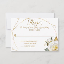 Rose Gold Bio Blumenzwiebelkarte RSVP Karte