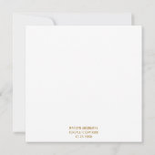 Rose Gold Bio Einladung (Rückseite)