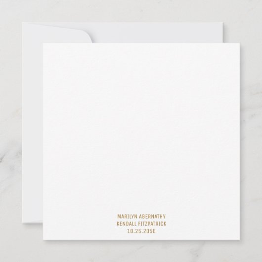 Rose Gold Bio Einladung (Rückseite)