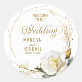 Rose Gold Bio Runder Aufkleber