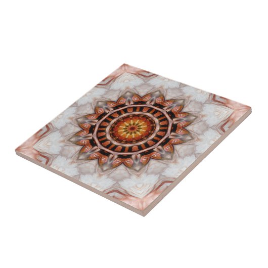 Rose Gold Bird Feather Geometric Muster Tile Fliese (Seite)